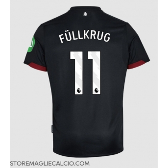 West Ham United Niclas Fullkrug #11 Maglia Gara Trasferta Repliche 2024-25